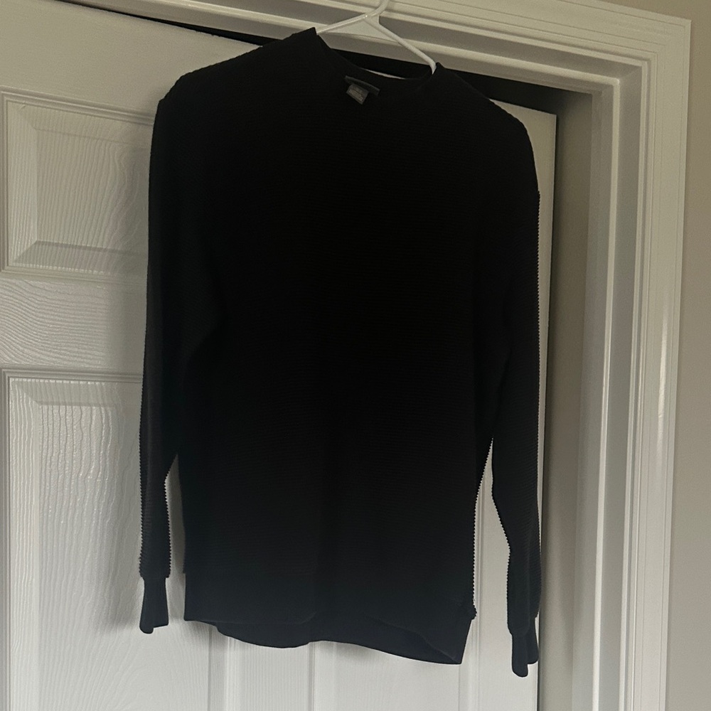H&M Black Long Sleeve Ribbed Sweater